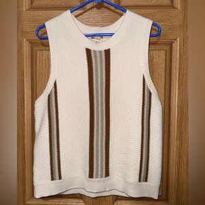 Sleeveless Striped Sweater Vest